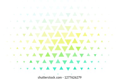 Light Blue, Yellow vector template with crystals, triangles. Illustration with set of colorful triangles. Best design for your ad, poster, banner.