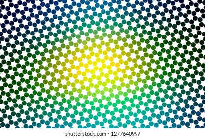 Light Blue, Yellow vector template with circles. Beautiful colored illustration with blurred circles in nature style. Design for business adverts.