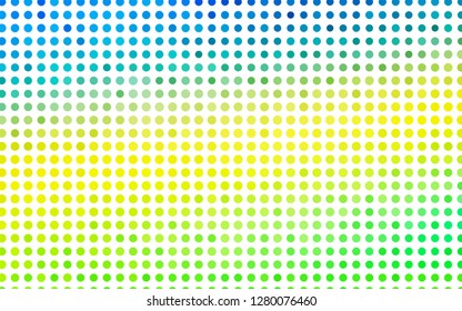 Light Blue, Yellow vector template with circles. Blurred bubbles on abstract background with colorful gradient. Pattern for ads, booklets.