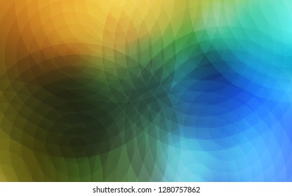 Light Blue, Yellow vector template with circles. Illustration with set of shining colorful abstract circles. Pattern can be used for beautiful websites.
