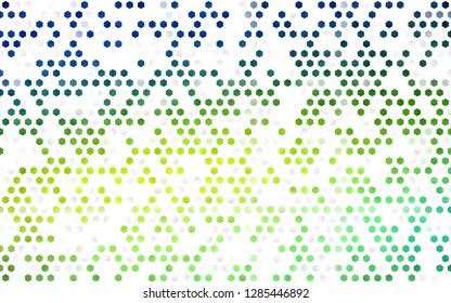 Light Blue, Yellow vector template in hexagonal style. Design in abstract style with hexagons. Pattern for texture of wallpapers.