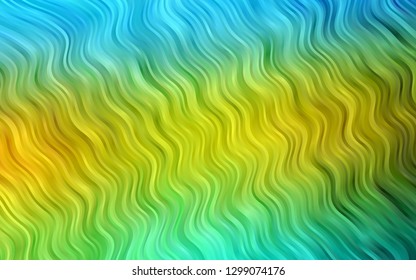 Light Blue, Yellow vector template with bubble shapes. Colorful illustration in abstract marble style with gradient. A new texture for your  ad, booklets, leaflets.