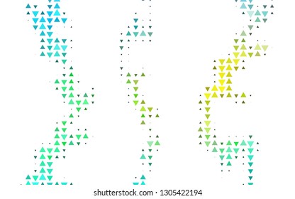 Light Blue, Yellow vector template with crystals, triangles. Illustration with set of colorful triangles. Pattern can be used for websites.