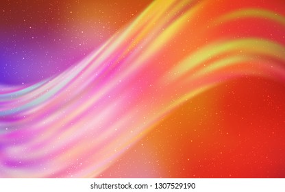 Light Blue, Yellow vector template with space stars. Space stars on blurred abstract background with gradient. Pattern for astronomy websites.
