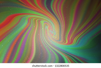 Light Blue, Yellow vector template with space stars. Space stars on blurred abstract background with gradient. Smart design for your business advert.