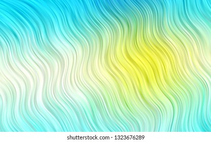 Light Blue, Yellow vector template with bent ribbons. A completely new color illustration in marble style. A completely new template for your business design.