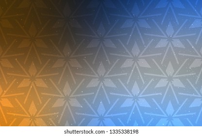 Light Blue, Yellow vector template with crystals, triangles. Glitter abstract illustration with triangular shapes. Smart design for your adverts.