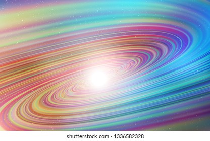 Light Blue, Yellow vector template with space stars. Blurred decorative design in simple style with galaxy stars. Pattern for astronomy websites.