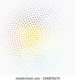 Light Blue, Yellow vector template with neon stars. Colorful illustration with abstract gradient stars. Pattern for new year ad, booklets.