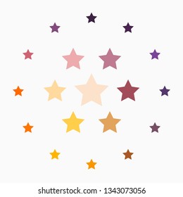 Light Blue, Yellow vector template with neon stars. Colorful illustration with abstract gradient stars. Pattern for new year ad, booklets.