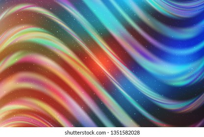 Light Blue, Yellow vector template with space stars. Blurred decorative design in simple style with galaxy stars. Pattern for futuristic ad, booklets.