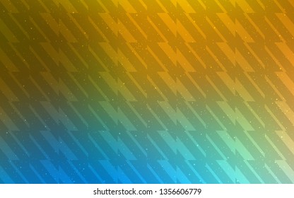 Light Blue, Yellow vector template with repeated sticks. Shining colored illustration with sharp stripes. Template for your beautiful backgrounds.