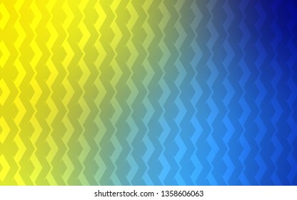 Light Blue, Yellow vector template with repeated sticks. Lines on blurred abstract background with gradient. Pattern for ad, booklets, leaflets.