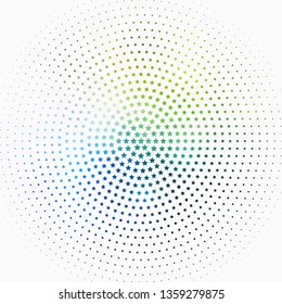 Light Blue, Yellow vector template with neon stars. Decorative illustration with stars on abstract template. Theme for cell phones.