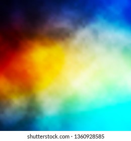 Light Blue, Yellow vector template with sky, clouds. Colorful illustration with abstract gradient clouds. Pattern for your commercials.