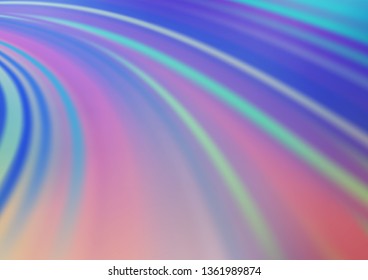 Light Blue, Yellow vector template with bent ribbons. Brand new colored illustration in marble style with gradient. A completely new marble design for your business.