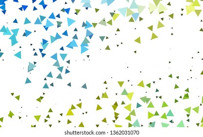 Light Blue, Yellow vector template with crystals, triangles. Modern abstract illustration with colorful triangles. Pattern can be used for websites.