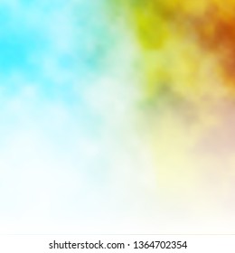 Light Blue, Yellow vector template with sky, clouds. Shining illustration with abstract gradient clouds. Beautiful layout for uidesign.
