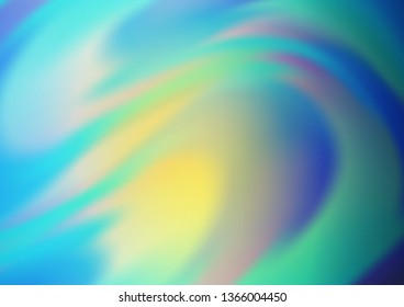 Light Blue, Yellow vector template with liquid shapes. Colorful illustration in abstract marble style with gradient. A completely new template for your business design.