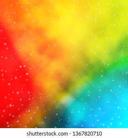 Light Blue, Yellow vector template with neon stars. Colorful illustration in abstract style with gradient stars. Pattern for websites, landing pages.