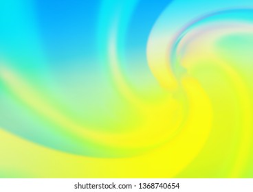 Light Blue, Yellow vector template with bent ribbons. Glitter abstract illustration with wry lines. A new texture for your  ad, booklets, leaflets.