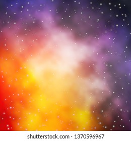 Light Blue, Yellow vector template with neon stars. Colorful illustration with abstract gradient stars. Theme for cell phones.