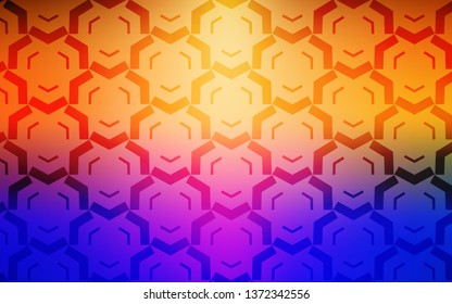Light Blue, Yellow vector template with bent lines. A sample with colorful lines, shapes. Pattern for your business design.