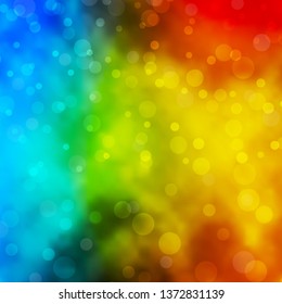 Light Blue, Yellow vector template with circles. Abstract illustration with colorful spots in nature style. Pattern for wallpapers, curtains.