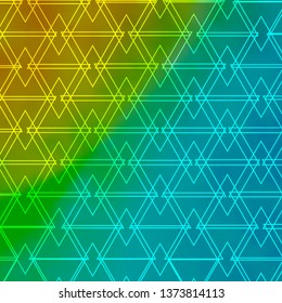 Light Blue, Yellow vector template with lines, triangles. Illustration with colorful gradient triangles. Pattern for commercials.