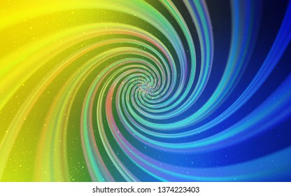 Light Blue, Yellow vector template with space stars. Shining colored illustration with bright astronomical stars. Pattern for astrology websites.