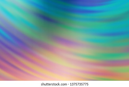 Light Blue, Yellow vector template with curved lines. A completely new colorful illustration in simple style. Abstract design for your web site.