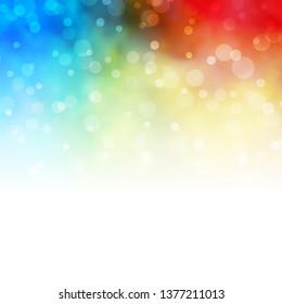 Light Blue, Yellow vector template with circles. Colorful illustration with gradient dots in nature style. Pattern for booklets, leaflets.