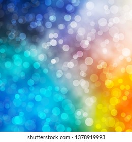 Light Blue, Yellow vector template with circles. Abstract colorful disks on simple gradient background. Pattern for business ads.