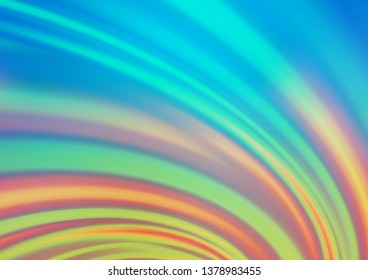 Light Blue, Yellow vector template with abstract lines. A vague circumflex abstract illustration with gradient. The best blurred design for your business.
