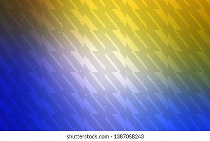Light Blue, Yellow vector template with repeated sticks. Lines on blurred abstract background with gradient. Smart design for your business advert.