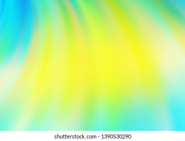 Light Blue, Yellow vector template with abstract lines. Glitter abstract illustration with wry lines. The elegant pattern for brand book.