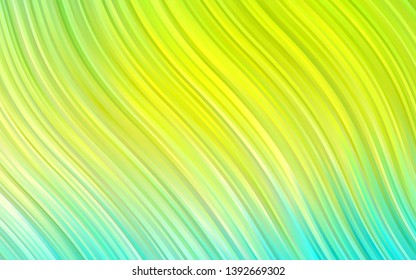 Light Blue, Yellow vector template with bent lines. Modern gradient abstract illustration with bandy lines. A completely new template for your business design.