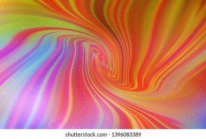 Light Blue, Yellow vector template with space stars. Shining illustration with sky stars on abstract template. Pattern for astronomy websites.