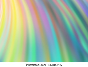 Light Blue, Yellow vector template with lines, ovals. An elegant bright illustration with gradient. The best blurred design for your business.