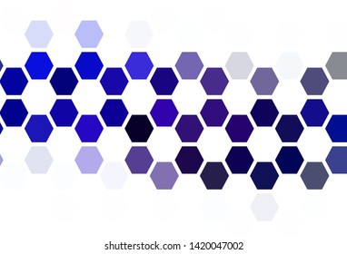 Light Blue, Yellow vector template in hexagonal style. Blur background with colorful hexagons. New template for your brand book.