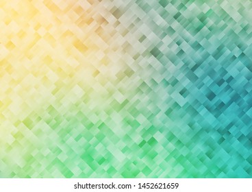 Light Blue, Yellow vector template with crystals, rectangles. Abstract gradient illustration with rectangles. Best design for your ad, poster, banner.