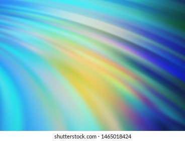 Light Blue, Yellow vector template with abstract lines. Modern gradient abstract illustration with bandy lines. New composition for your brand book.