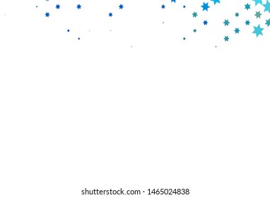 Light Blue, Yellow vector template with sky stars. Stars on blurred abstract background with gradient. The pattern can be used for websites.