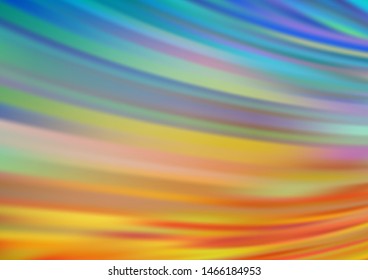 Light Blue, Yellow vector template with lava shapes. Creative illustration in halftone marble style with gradient. A completely new marble design for your business.
