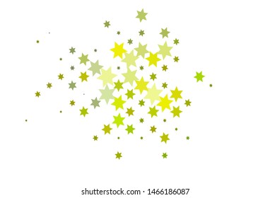 Light Blue, Yellow vector template with sky stars. Glitter abstract illustration with colored stars. The pattern can be used for new year ad, booklets.