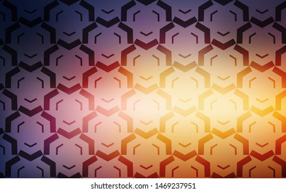 Light Blue, Yellow vector template with bent lines. Creative illustration in halftone style with gradient. Brand new design for your ads, poster, banner.