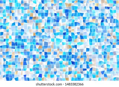 Light Blue, Yellow vector template with rhombus. Glitter abstract illustration with rectangular shapes. The template can be used as a background.