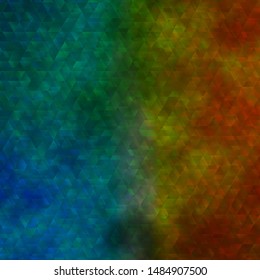 Light Blue, Yellow vector template with lines, triangles. Abstract gradient design with colorful triangles. Design for your promotions.