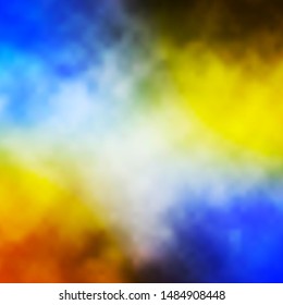 Light Blue, Yellow vector template with sky, clouds. Colorful illustration with abstract gradient clouds. Beautiful layout for uidesign.