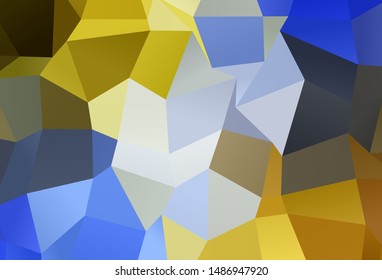 Light Blue, Yellow vector template with rhombus. Beautiful illustration with rectangles and squares. Modern template for your landing page.